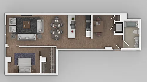Floor plan Urban 1x1 + Den