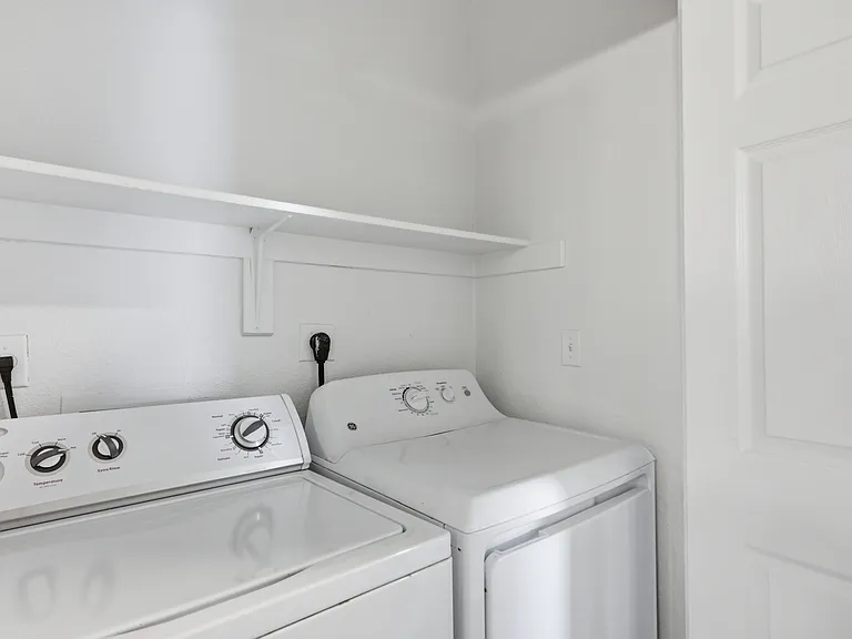 Simplify your routine with a washer and dryer inside.