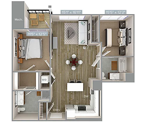 Floor plan B1-1026-A