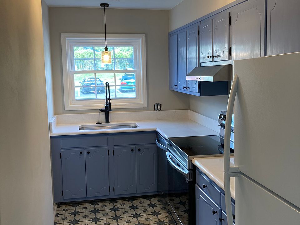 Kitchen with new counters, new floors, new sink, new appliances!