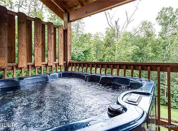 The decks rejuvenating hot tub