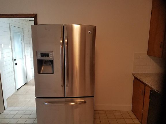 fridge and kitchen