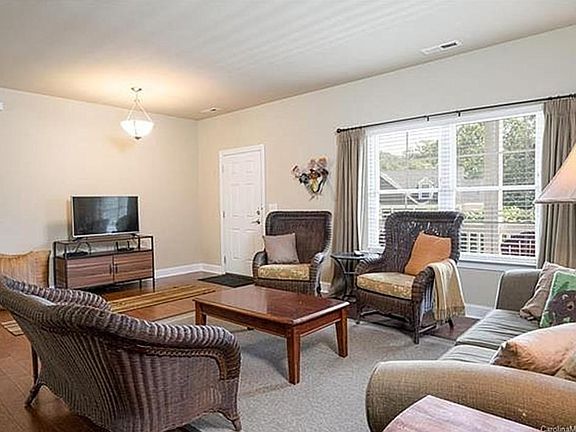 View of front door and porch from great room