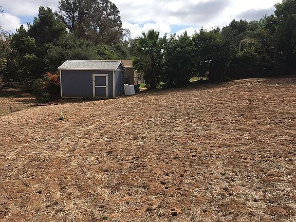 Storage shed in lower yard