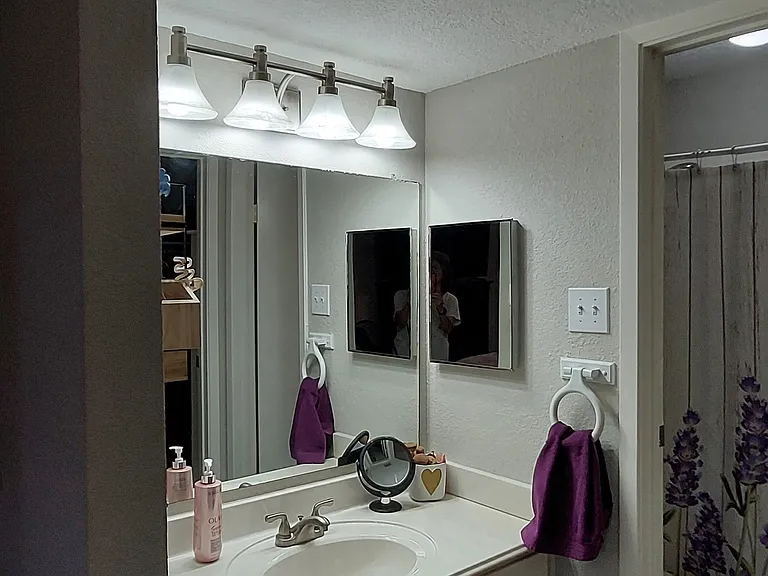View of primary vanity