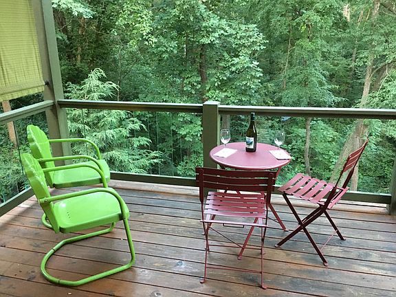 Back porch looking into the forest