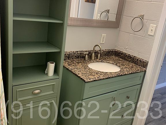 Vanity side of bathroom