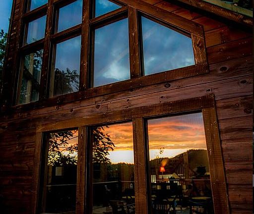 Sunset reflection