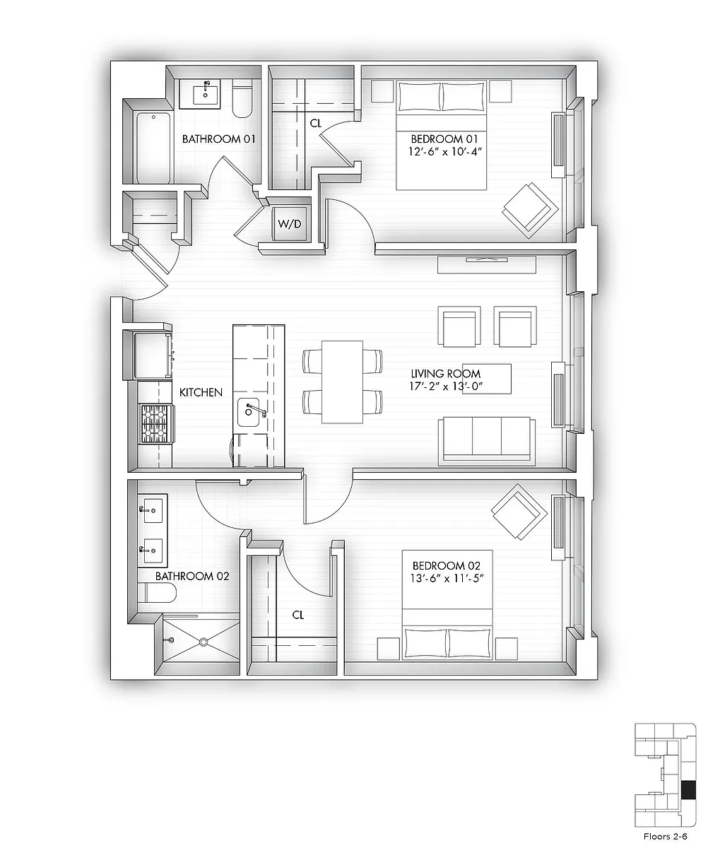 Floor plan 206-606