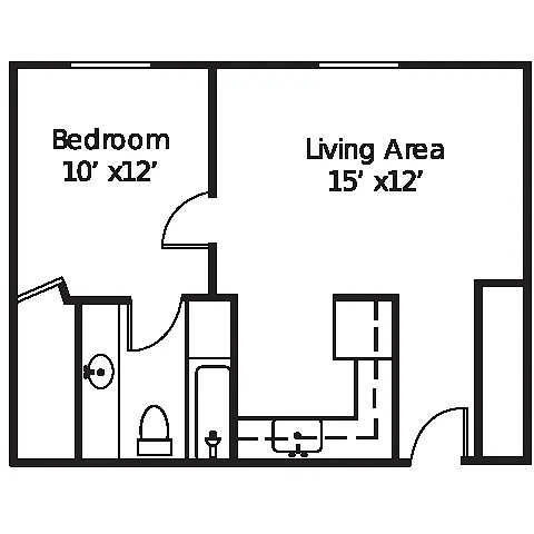 Floor plan 1 Bedroom