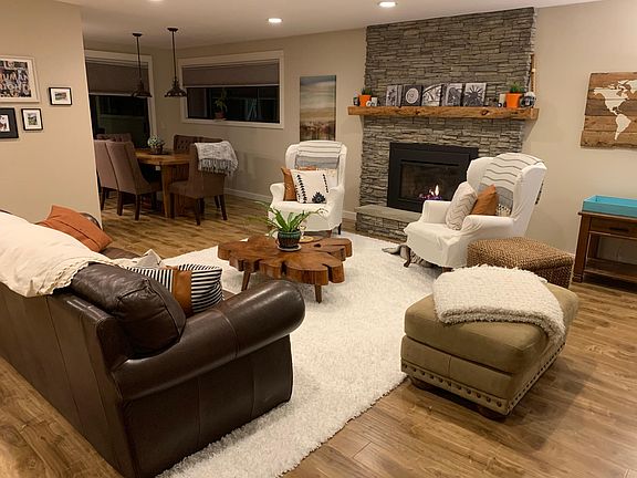 Living room and Dining room