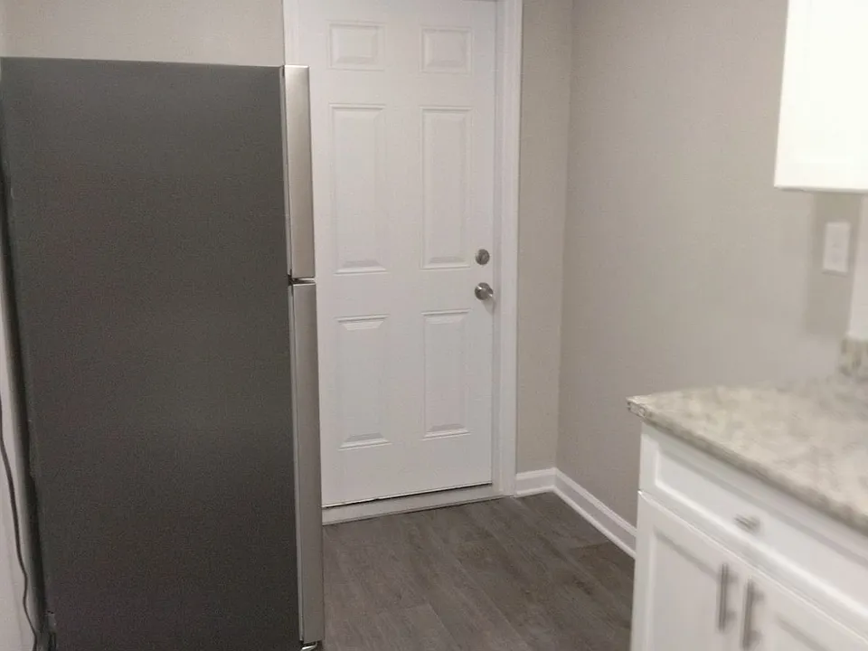 Kitchen 2 with back door view