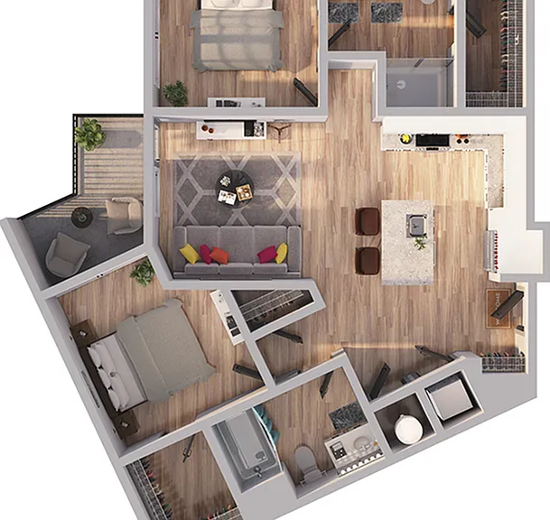 Emerson at Montford Park - B1 Floor Plan Emerson at Montford Park - B1 Floor Plan