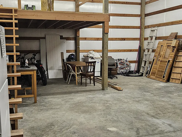 Interior of heated shop - Renter would have access to front 24x24 section.