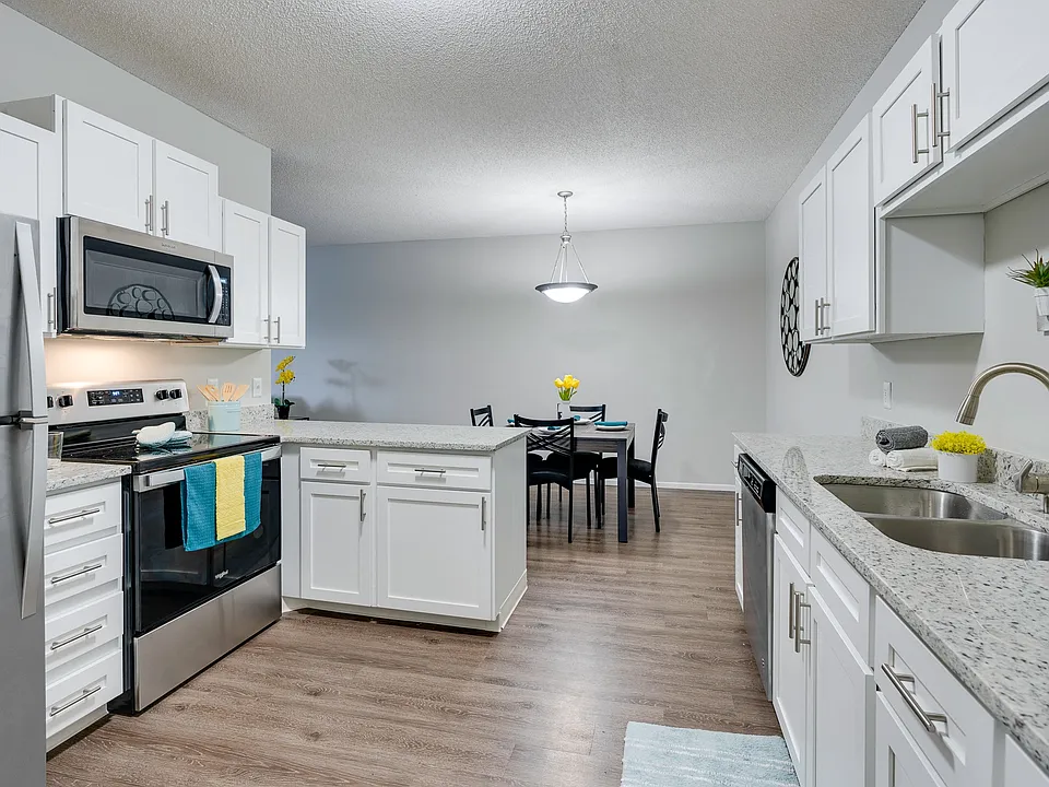 Renovated Kitchen Featuring Vinyl Wood-Style Flooring