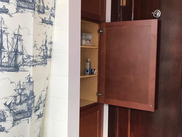 Cabinets in the bathroom