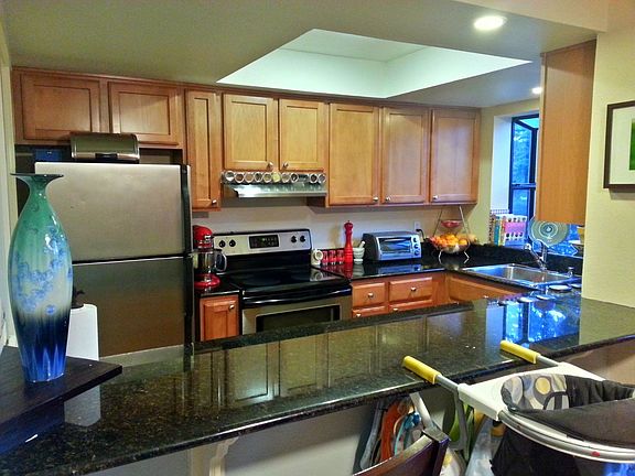 Kitchen view from bar. 