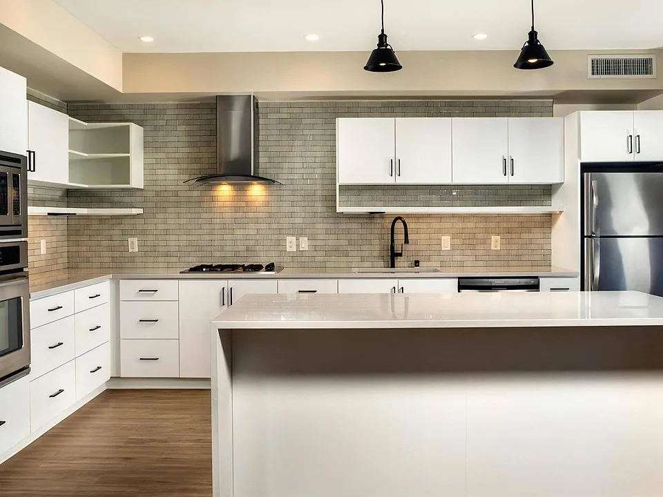 Gas burners and two ovens make this a kitchen built for real cooking.