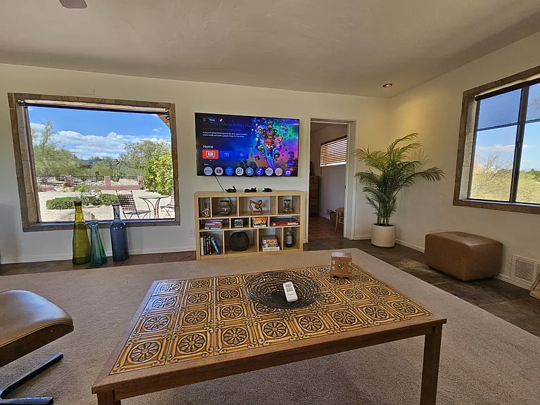 65" Smart TV for streaming your favorites. Just bring your passwords.