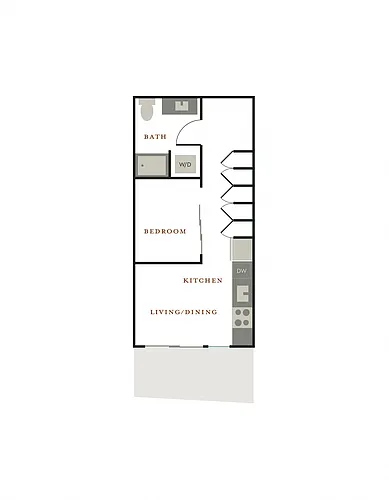 Floor plan Open One Bedroom D