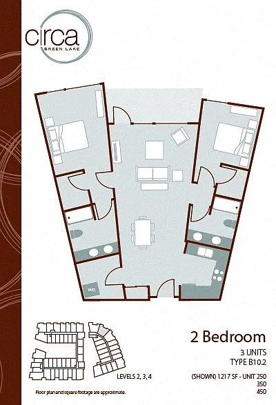 Floor plan 2 Bedroom 2 Bath - B10.2