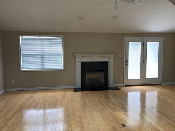Living room with wood floor