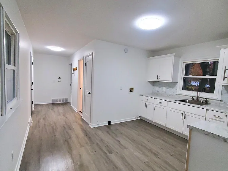 Kitchen and hallway to bedrooms
