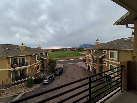 View from balcony towards downtown Colorado Springs