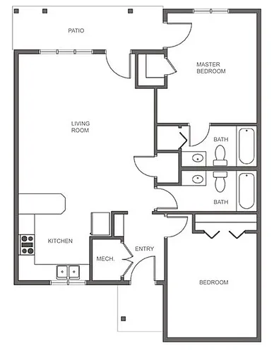 Floor plan 2 Bedroom
