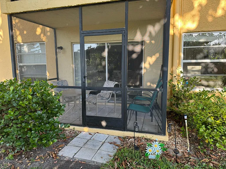 Outside view of screen room