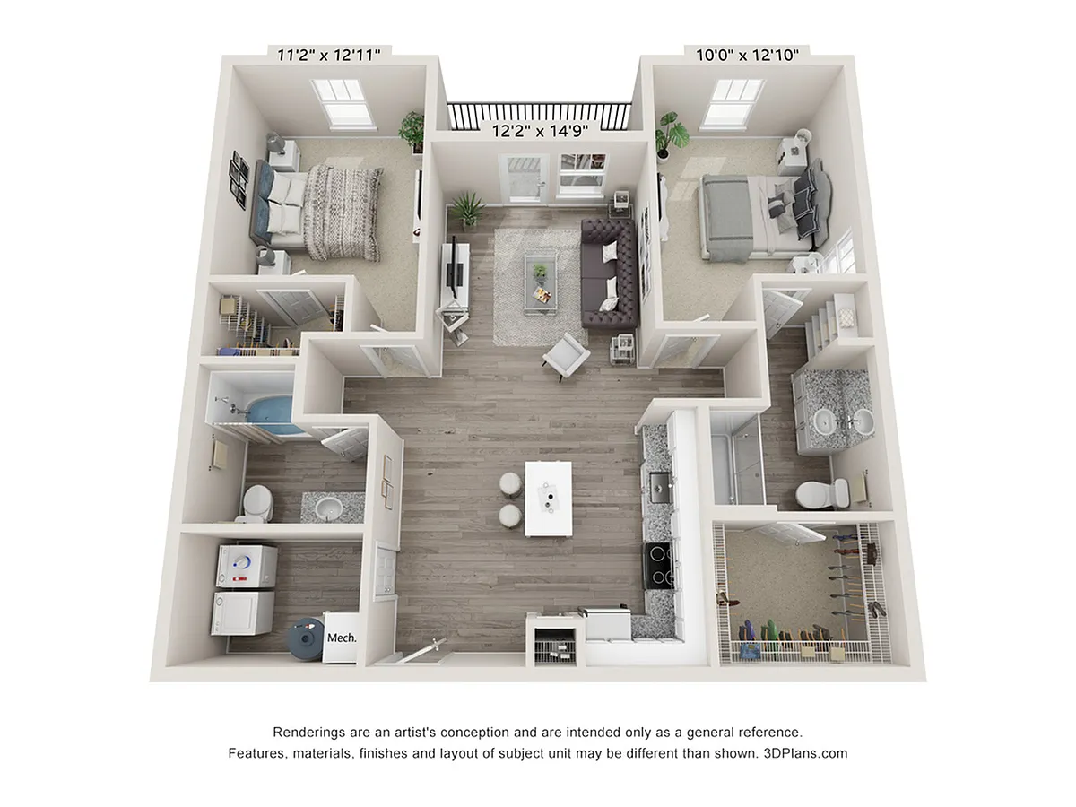 Floor plan 2BD / 2BA