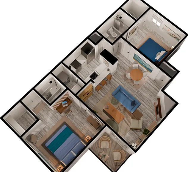 B1 - 2 Bed 2 Bath B1 - 2 Bed 2 Bath