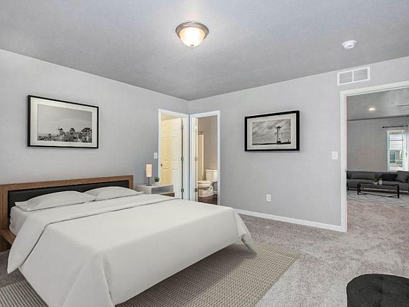 Virtually Staged Master Bedroom