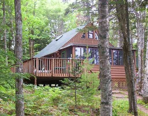 Cabin view from lake