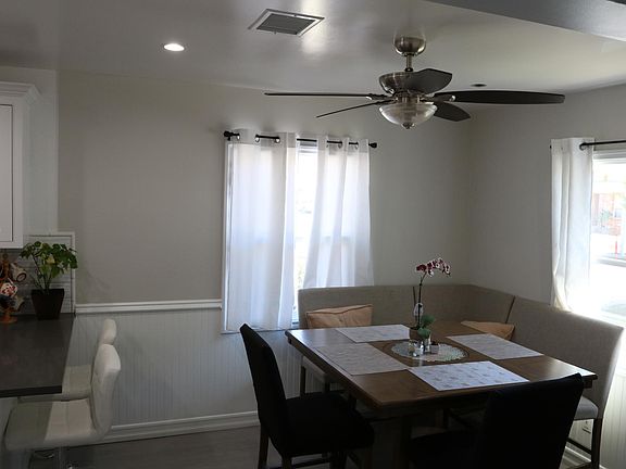 Kitchen-dining area, plenty of natural lighting