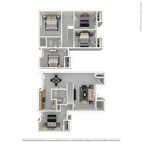 Floor plan 5 Bed / 2 Bath Townhome