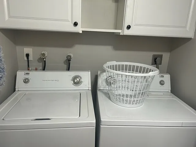 washer and dryer inside unit