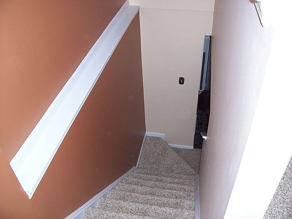 Looking down stairway