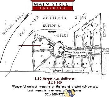 Plat map showing homesite