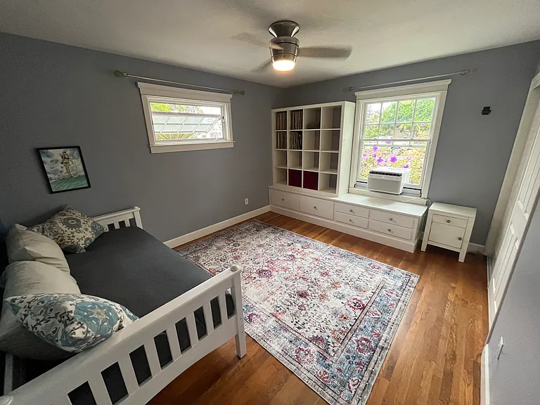 Bedroom 1, downstairs, AC window unit