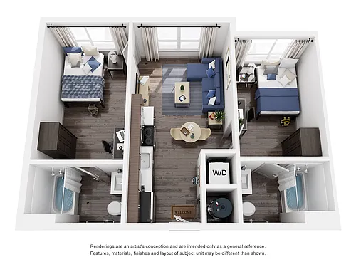Floor plan 2x2B