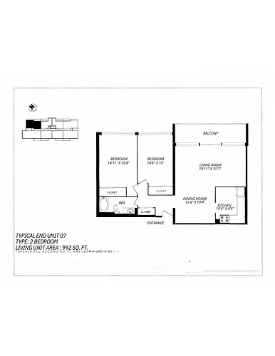 Floor plan 2 Bedroom