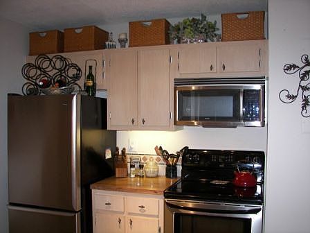 Kitchen with stainless steel appliances