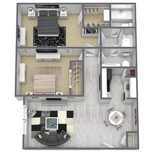 Floor plan Two Bedroom 3