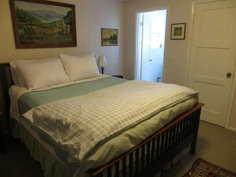 Master bedroom and bathroom