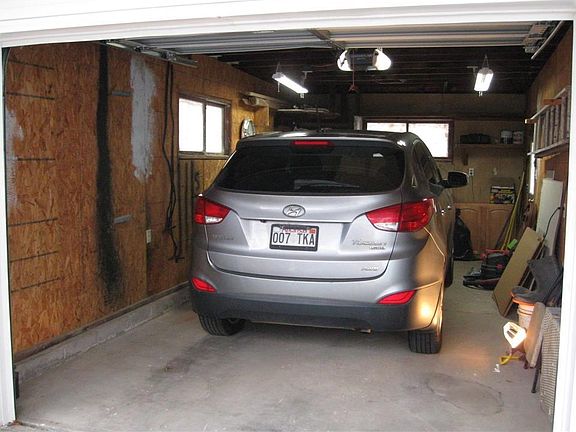 inside garage, nice space for extra storage