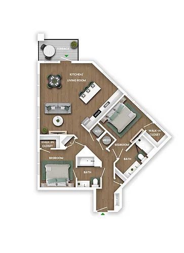 Floor plan B5BW WDU 100%