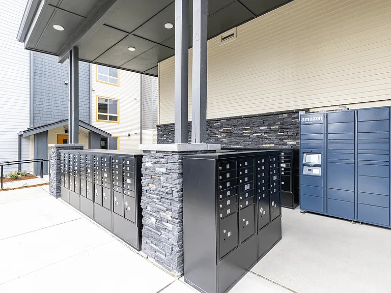 Outdoor Mail Area with Amazon Lockers