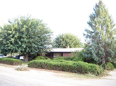 Front view showing landscaping