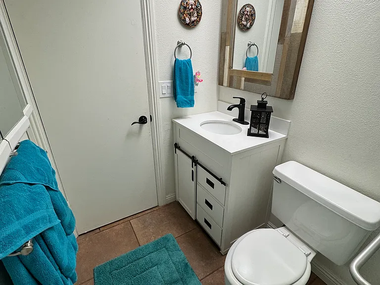 And bathroom...